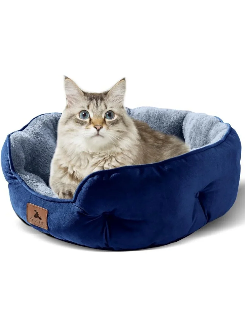 Cozy Small Dog & Cat Bed, Soft Machine Washable, Anti-Slip, Water-Resistant, 20
